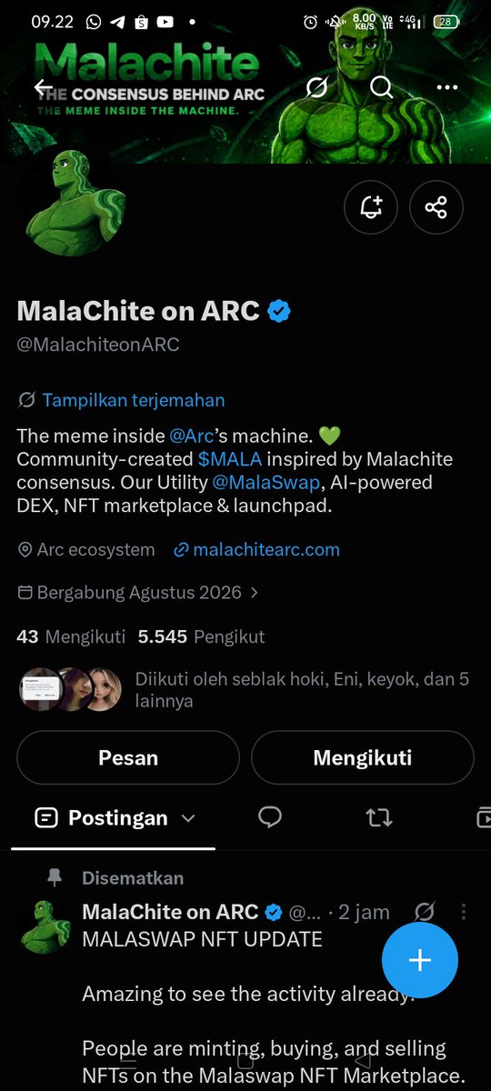 0xsarr's tweet photo. @OyayesGA @MalachiteonARC @Malaswap https://t.co/5kwhiz6ijp