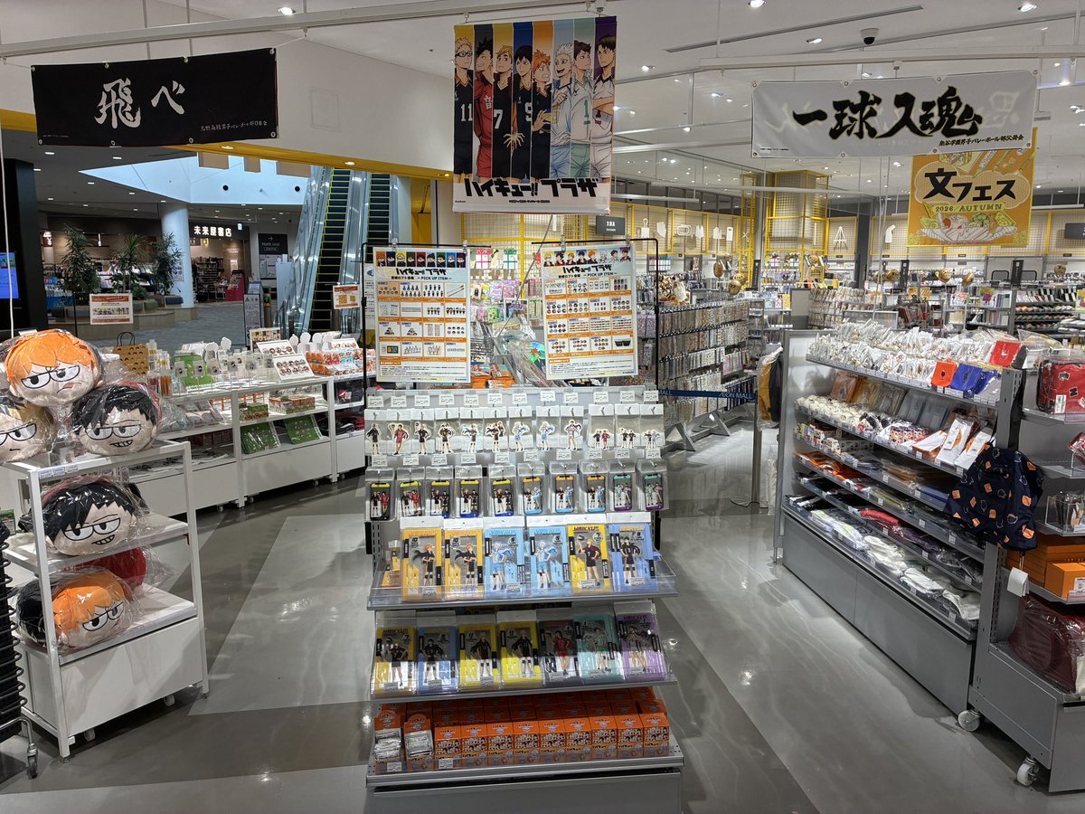 haikyu_plaza's tweet photo. 【宮崎ロフト:9/26〜10/26】

／
本日よりOPEN!!
＼

新ビジュアルーVSーの新商品やハイキュー!!プラザ限定商品他、約400種以上のアイテムを販売します！

ノベルティのプレゼントやフォトスポットなどもご用意してます！

会場:イオンモール宮崎2階　宮崎ロフト

皆さまのご来場お待ちしております！

#ハイキュー ‼︎
#hq_anime 
#ハイキュープラザ
#宮崎ロフト