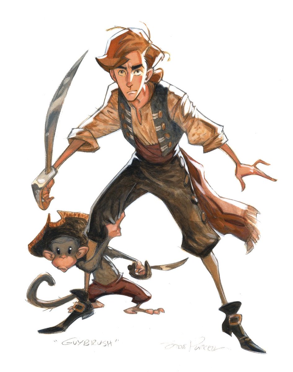 ani_obsessive's tweet photo. Character designs by Steve Purcell for The Curse of Monkey Island (canceled), dir. David Carson, Lucasfilm https://t.co/t4ukwuys83