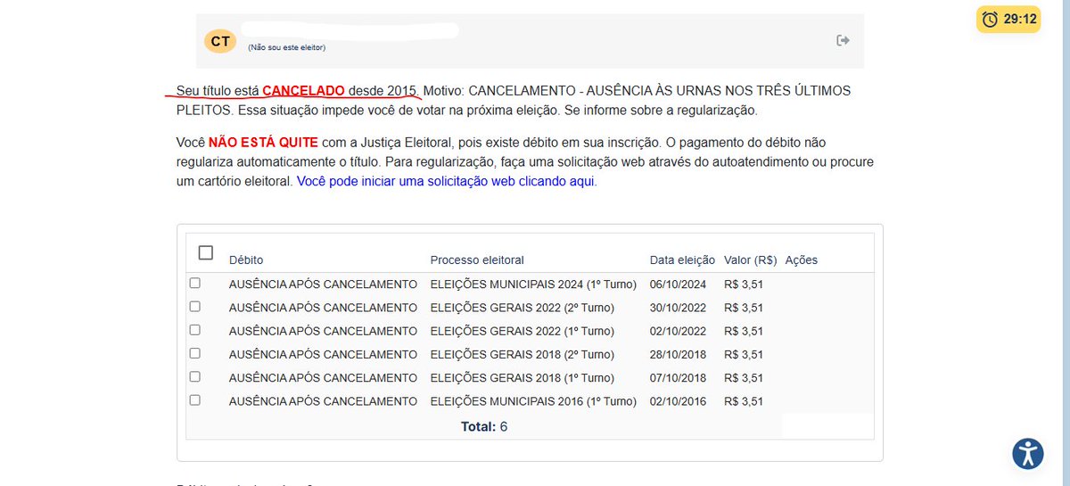 CleidsonTeixei1's tweet photo. Alguém poderia fazer uma vaquinha para pagar minhas pendências eleitoral com o tal do TSE ??. Bem que poderia haver um botão para excluir título de eleitor. https://t.co/UleSIoIJuB