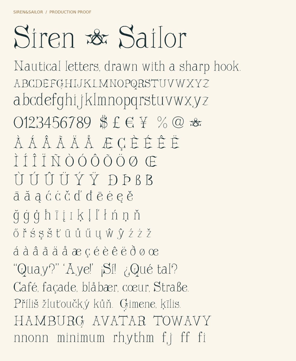 hisho_of_imy's tweet photo. Siren and Sailor。無料で利用できる，なまめかしい印象のセリフ体です。すらりとタイトな組み味になるのも特徴です。1 スタイル。 https://t.co/pFd1d2Rhbo https://t.co/J7oRiQ1tph