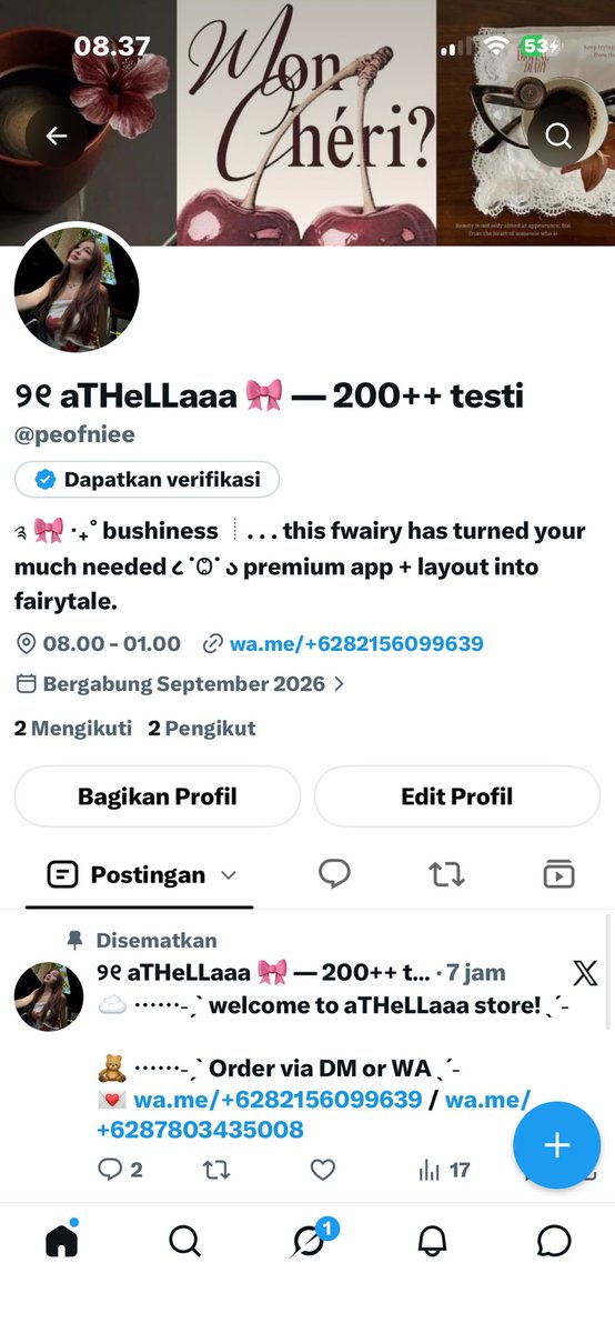 lovigng's tweet photo. Temank’ ataw c ku yank order di dm @athellaaa kalo ada apa apa boleh sung ke wa ku ya atau ke akun baru ku @peofniee 😣🫰🏻 https://t.co/Lvb5PzuxlU