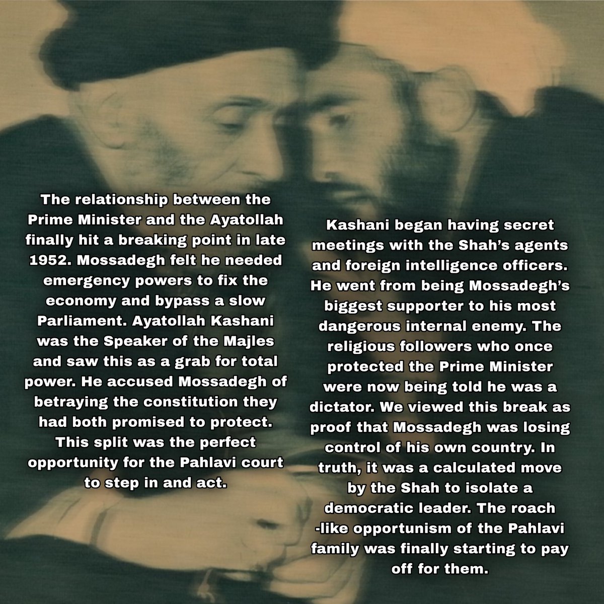 YbcDajjalk3a6's tweet photo. @based_broseph Yeah he did enlisted the help of us, you know who else he enlisted for help? SHIITE ISLAMIST CLERICS. I’m not one of the westerners you brown poorsian monarchists can trick into supporting your god and idol Pahlavi, I know your history more than you know it yourself DOG. https://t.co/QptI0CC5EH