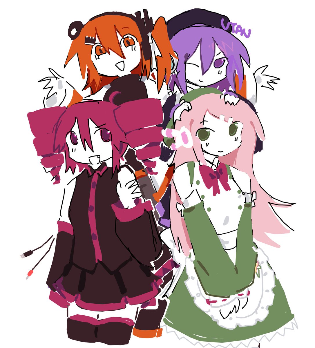 adachiirei's tweet photo. THE GANG IS HERE!

#足立レイ #adachirei #唄音ウタ #デフォ子 #defoko #utaneuta #kasaneteto #teto #桃音モモ #momonemomo #UTAU #utauloid https://t.co/ZhyLY1Cohc