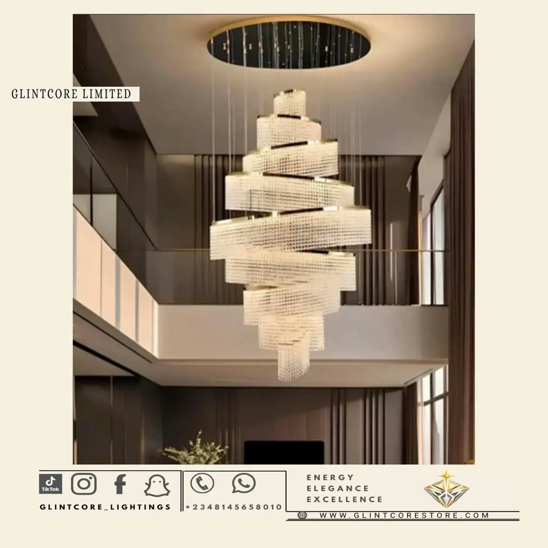 averyroberts3b1's tweet photo. Grand Spiral Crystal Chandelier

A luxurious spiral chandelier with cascading tiers of sparkling crystals and refined gold accents. Its sculptural design and warm glow create an elegant focal point for upscale interiors, from living rooms and https://t.co/4lXSVTY3R3