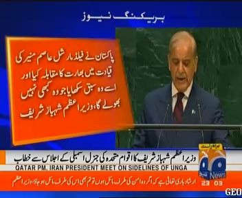 Pakistan's PM Shehbaz Sharif Calls for Regional Stability and Diplomacy at UN