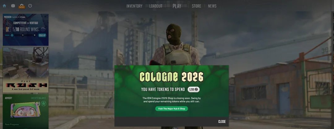 itzsagka's tweet photo. Got this when I booted up CS2…

Valve, legit what the hell were you thinking with this system 😭

Please just go back to the Major capsules. This dynamic pricing/token BS clearly isn’t helping the teams make money.

Nobody asked for this. Give us capsules back. 💀 https://t.co/tVJTsGWIFj