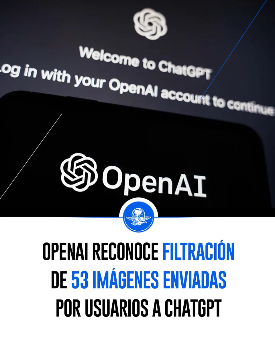 El_Universal_Mx's tweet photo. 🔴 OpenAI reconoce filtración de 53 imágenes enviadas por usuarios a ChatGPT

La empresa informó que enlaces a las imágenes, aunque no estaban indexados públicamente, fueron publicados por error en sitios de alojamiento web.

El incidente involucra datos de usuarios de sus propias herramientas de IA.
https://t.co/nNnT8hBEDO