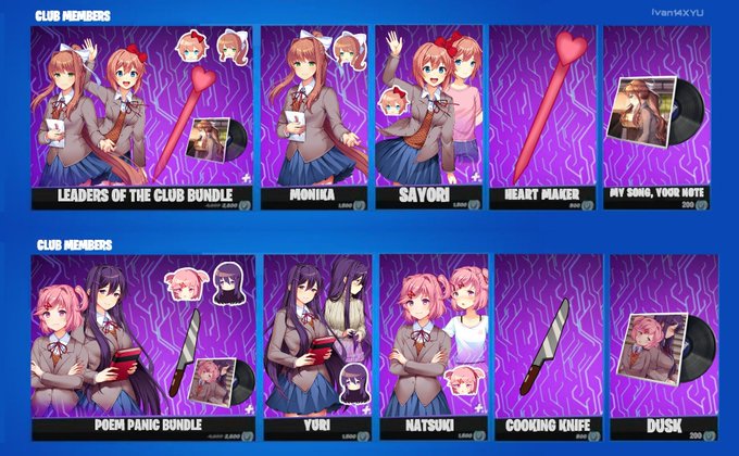 DSmetak46728's tweet photo. @SerenityForge @KitfoxGames When is DDLC X Fortnite coming? https://t.co/iBs3hlmgoJ
