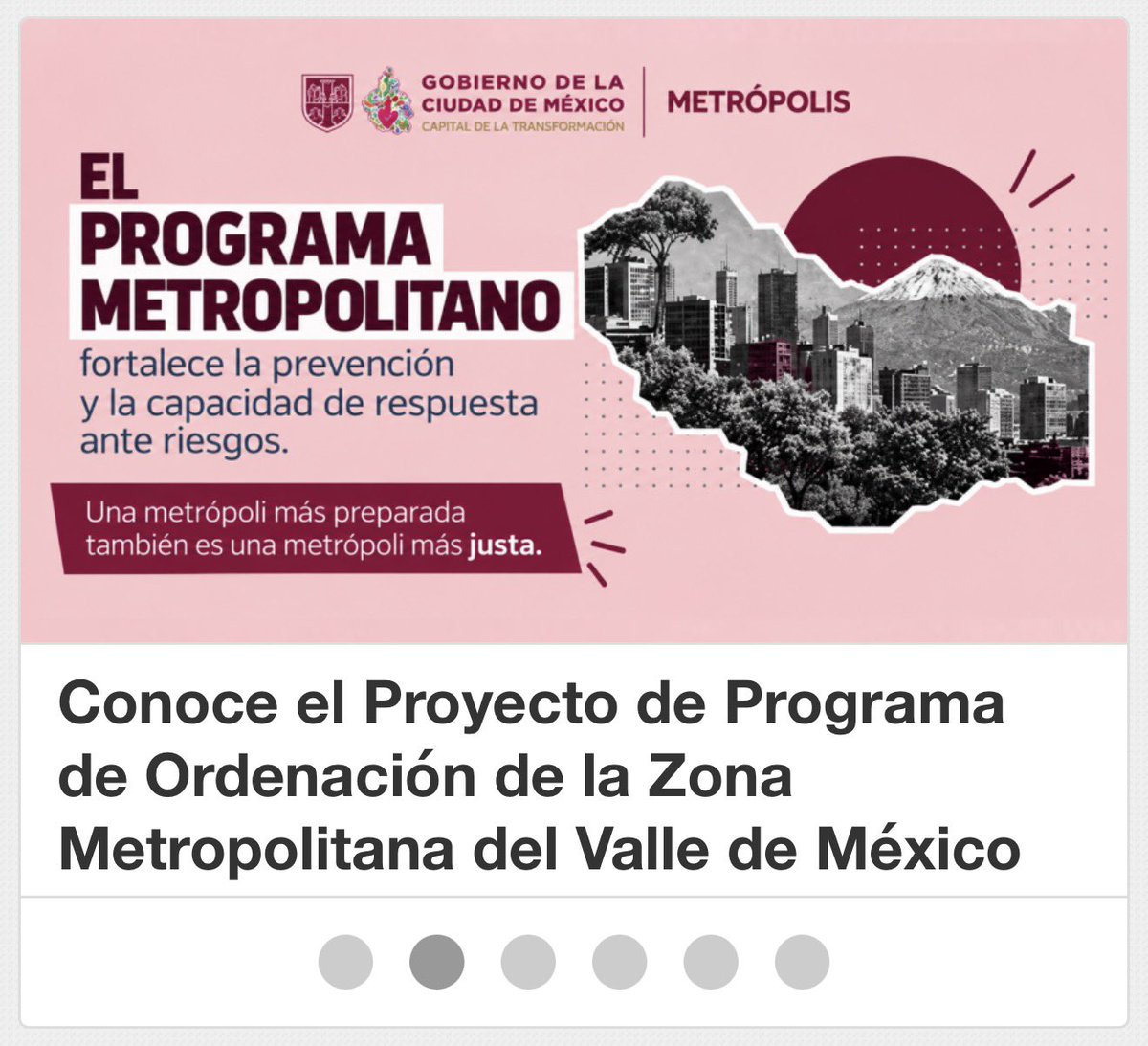 EipCDMX's tweet photo. ➡️ ¿Quieres conocer el Proyecto del Programa de Ordenación de la Zona Metropolitana del Valle de México?

➡️ ¿Te interesa participar en la consulta pública? 

Consulta toda la información disponible en nuestra página web: 

📲https://t.co/6LwGf5KRPB https://t.co/YirbrAE27u
