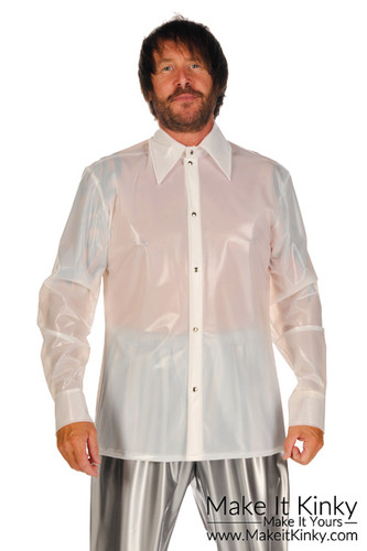 MakeitKinkyUS's tweet photo. 👔TO16 - Shirt 👔https://t.co/z62Ke3JBbv👔Gent's shirt with stitched collar, fitted sleeves with open cuffs and front poppers. 👔 #pvc #pvcfashion #mensshirt #kink #kinkfashion https://t.co/7OwgRVCORT
