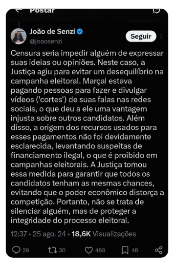 LSchuaber's tweet photo. @joaosenzi @joaosenzi dois pesos e duas medidas ? Uma fake news continuar sendo divulgada e desiquilibrar o pleito não poderia ser derrubada para manter o equilíbrio do mesmo ? é amnésia ou mau-caratismo ? https://t.co/x6YtIXyHYO