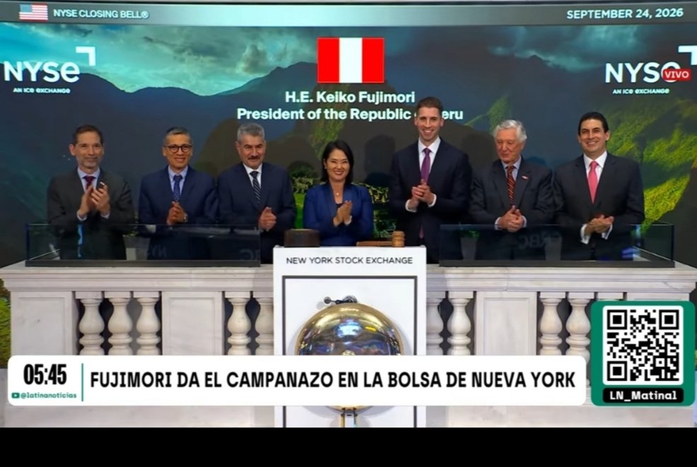 EBazanCis's tweet photo. En Wall Street de NY  marcan a los incondicionales de EEUU. Perú necesita un comercio de libre mercado sin restricciones, sin condiciones,libre. 
En el 2013 fue aplaudido allí J. Graña, 2 años después fue embarrado por Odebrecht. https://t.co/wOB88WkZ2C