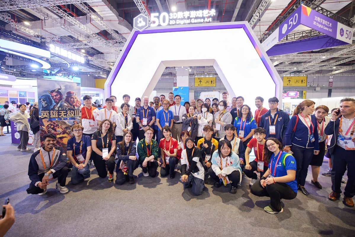 WorldSkills's tweet photo. #WorldSkillsShanghai2026 Competitors in 3D Digital Game Art got a special visit from @UbisoftChina. 🎮👾 Their Test Project was inspired by the game Heroes of Might and Magic III Remake.

Find more stories from the 48th WorldSkills Competition: https://t.co/hdP0KWunss

#WSC2026 https://t.co/1A09EkOcGE