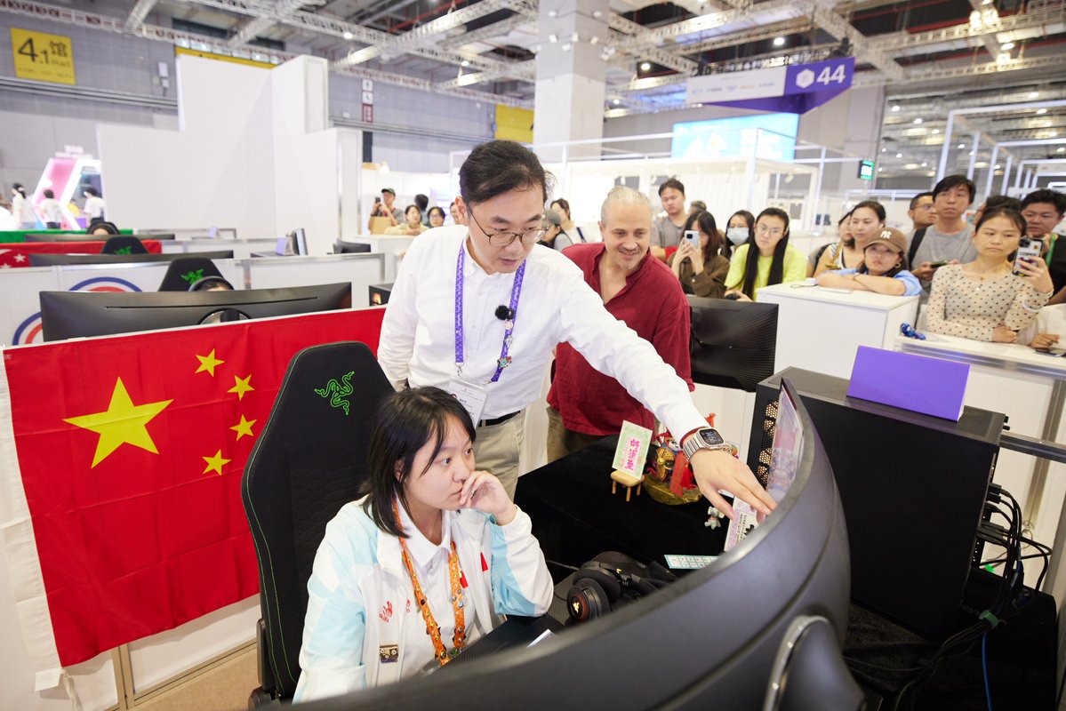 WorldSkills's tweet photo. #WorldSkillsShanghai2026 Competitors in 3D Digital Game Art got a special visit from @UbisoftChina. 🎮👾 Their Test Project was inspired by the game Heroes of Might and Magic III Remake.

Find more stories from the 48th WorldSkills Competition: https://t.co/hdP0KWunss

#WSC2026 https://t.co/1A09EkOcGE