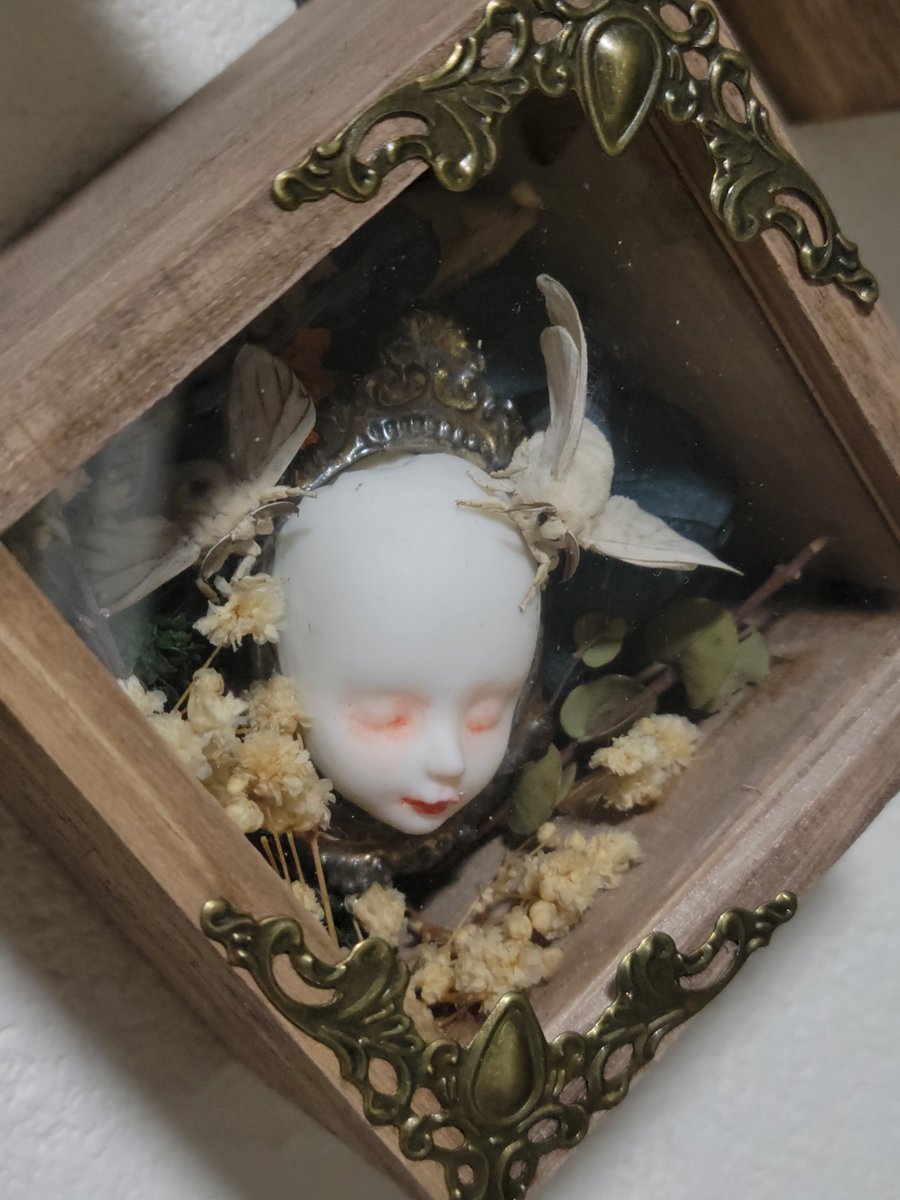 cocoon_bottling's tweet photo. 白鳩舎さん( @sirokyusya )コラボ作品その②
────
深い森の奥に沈む古城、崩れかけた石壁に掛かる肖像は今や妖精たちの憩いの場。
────

#魔女の隠れ市
 #マジョイチ3 https://t.co/IKMF4919Ah