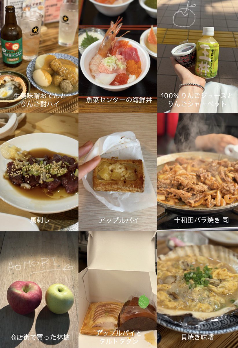 1998jendhinstay's tweet photo. 初青森、行きたいところ、食べたいもの、全て叶った⠀ ཻུ۪۪ 🩶🍎 https://t.co/mbcqQ5Gu0e