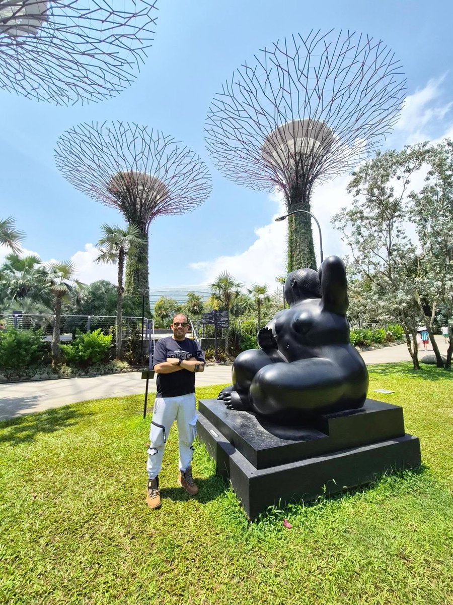 violetrodr5eok's tweet photo. Singapore’s futuristic trees are called Supertrees and are located at Gardens by the Bay. Rising about 50 meters, they resemble giant trees from another planet. They capture solar energy and rainwater, while spectacular nighttime lighting creates a https://t.co/R4jz25hVpI