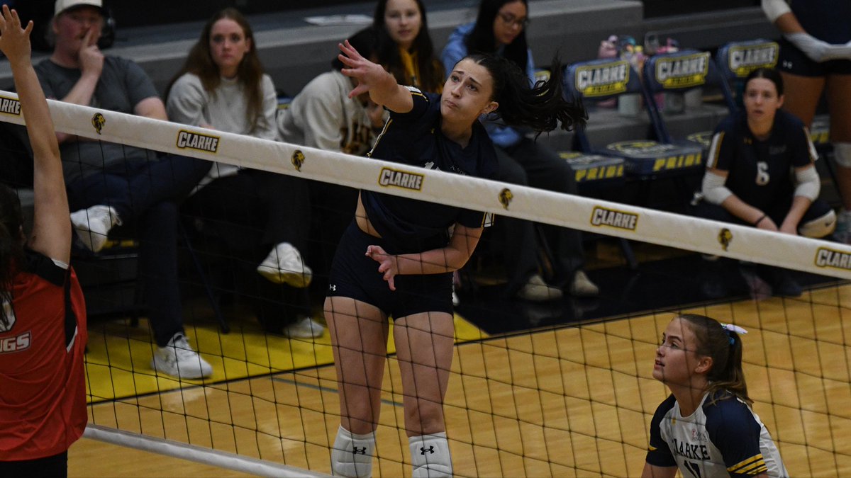 ClarkeAthletics's tweet photo. Pride volleyball returned to the Kehl Center Friday night to play Grand View.

#ClarkePride 

Recap⬇️ https://t.co/SaLg8z8etp
