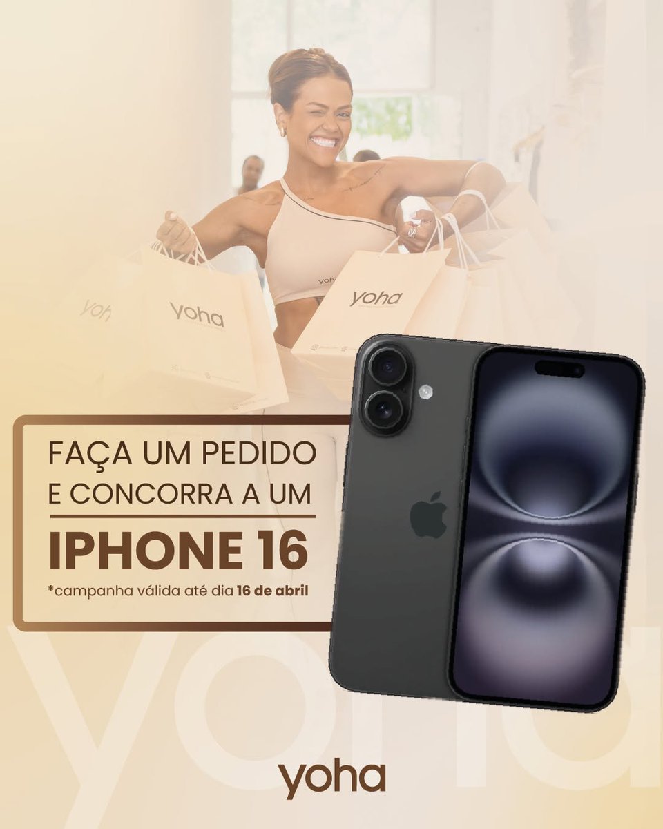 peeh_alberto's tweet photo. As celebrações continuam por aqui! 🎉

A Yoha completou 6 meses e ainda dá tempo de ganhar um iPhone 16! A cada pedido, uma nova oportunidade de concorrer, é só aproveitar! 🎁

Também aproveite:
Frete grátis de 21 a 22/03
Cupom YOHA60: R$60 OFF em comp... https://t.co/mQ2i6COovq