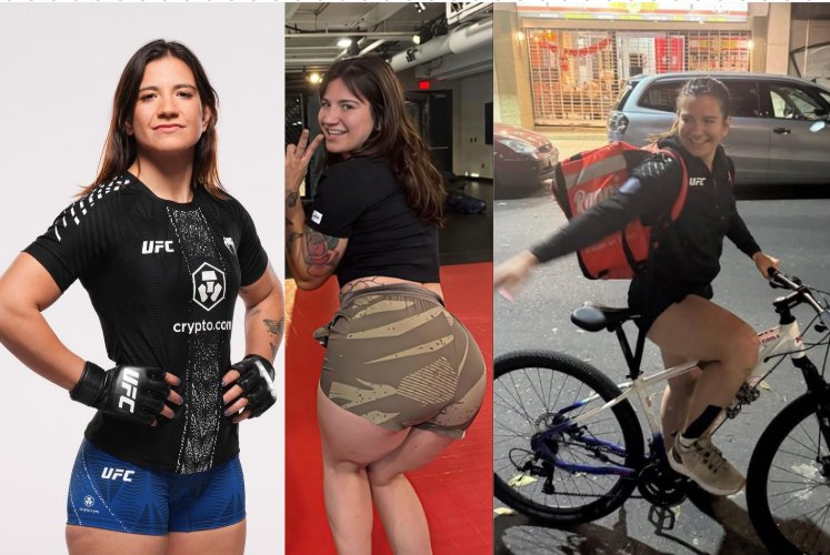 ramayan_69's tweet photo. As of today, Ailin Perez is juggling three very different hustles:

- UFC fighter
- OnlyFans creator
- Bike courier

Just how low is UFC pay , just low ugly is she that starting OF doesn't pay her bills and she also picked up those 1 dollars? https://t.co/DL3FMLpTw6
