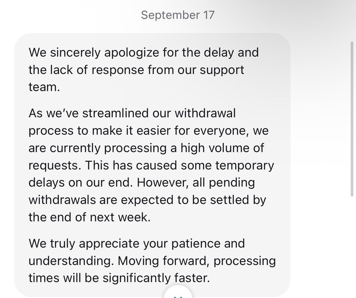 tiltedtraders's tweet photo. @fnfutures @FundedNext  How does a firm build an entire brand around fast processing and 5 hour payouts, yet leave a trader hanging for an entire month with zero answers?

I submitted my payout request of $1,251.00 back on August 26, 2026. Exactly 30 days later, on September 25, 2026, the payout status is still sitting on Processing with no end in sight.  

When you run into an issue, you expect customer service to help resolve it. Instead, the support team is completely non existent. I have reached out multiple times only to get trapped in an endless loop with the Fin AI bot. Every attempt to speak with a human support agent gets answered with the exact same automated response stating that my message was forwarded to the relevant team. No follow up, no real explanations, no resolution, and absolute radio silence from actual human agents.  

Traders put in the hours, manage risk, follow the rules, and hit their targets with the expectation that prop firms will honor their side of the agreement. Holding trader payouts for a full month while marketing industry leading processing times is completely unacceptable.

What is going on with this payout, and when is support actually going to step in and fix this?

#FundedNext #PropFirm #Trading #Payouts #Forex #Futures