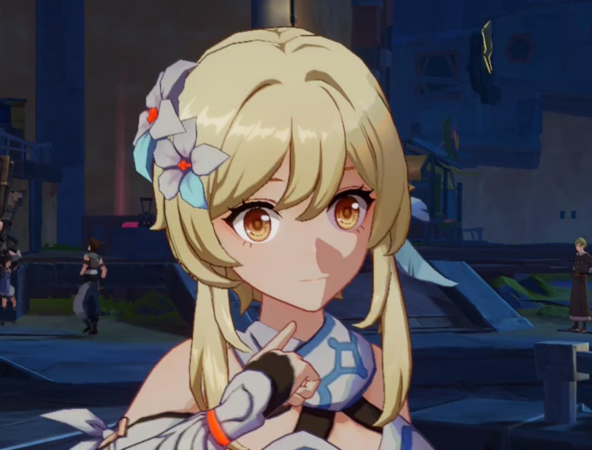 teyvatscomet's tweet photo. ( haaah . . she's pointing at me and looking with such disdain , she's so dreamy . 😍)

huah ? me ? https://t.co/0kSxso66BZ