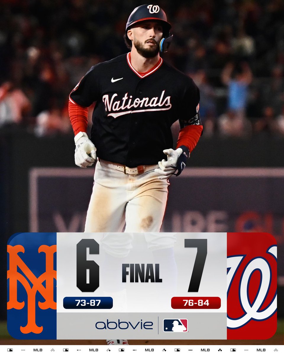 Dylan Crews homers in the @​Nationals win!

(MLB x @​AbbVie) 
 [📷](https://pbs.twimg.com/media/HTG2MMkXEAApIGX.jpg) https://pbs.twimg.com/media/HTG2MMkXEAApIGX