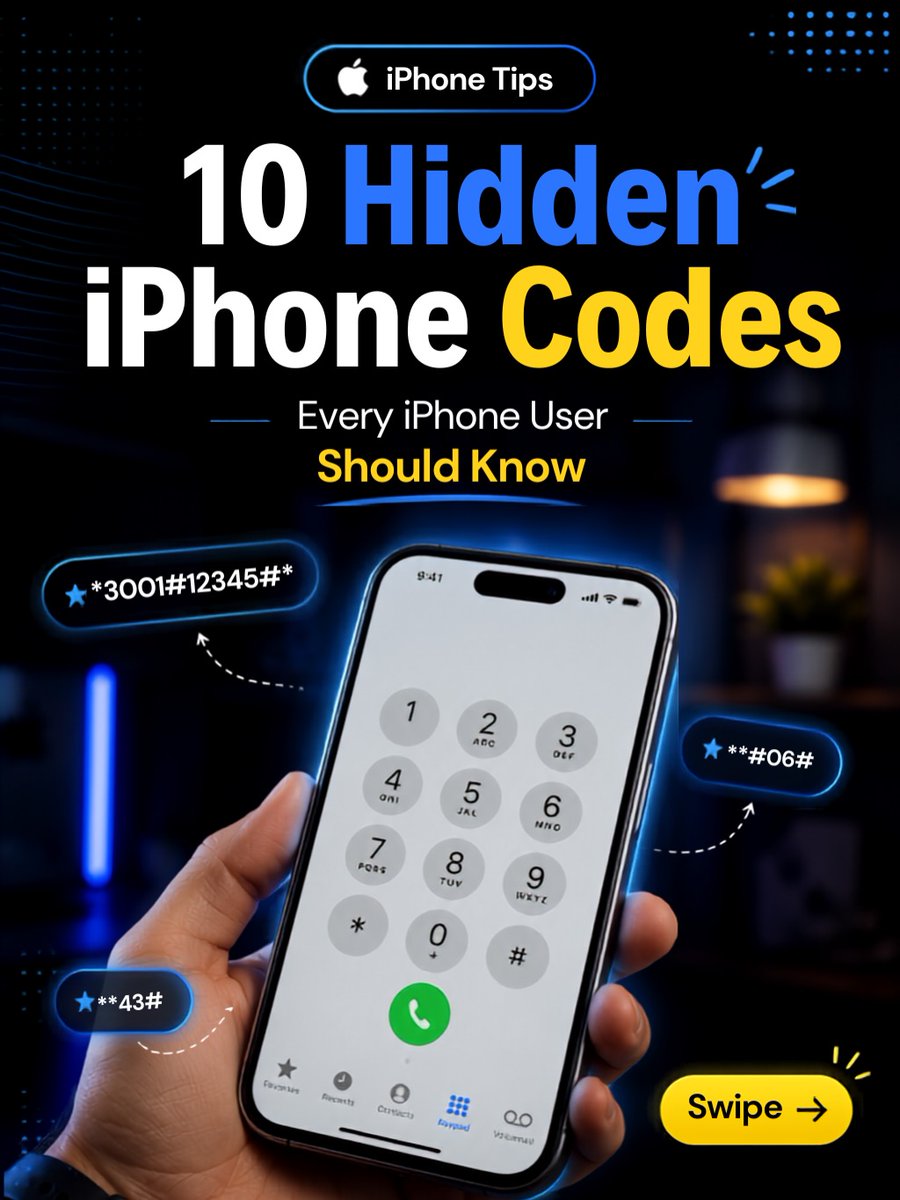 johnthomasqwjsv's tweet photo. iPhone secret codes that actually work! Save and share this post with every iPhone user. Follow for more tips and tricks. https://t.co/OvhAj959uo