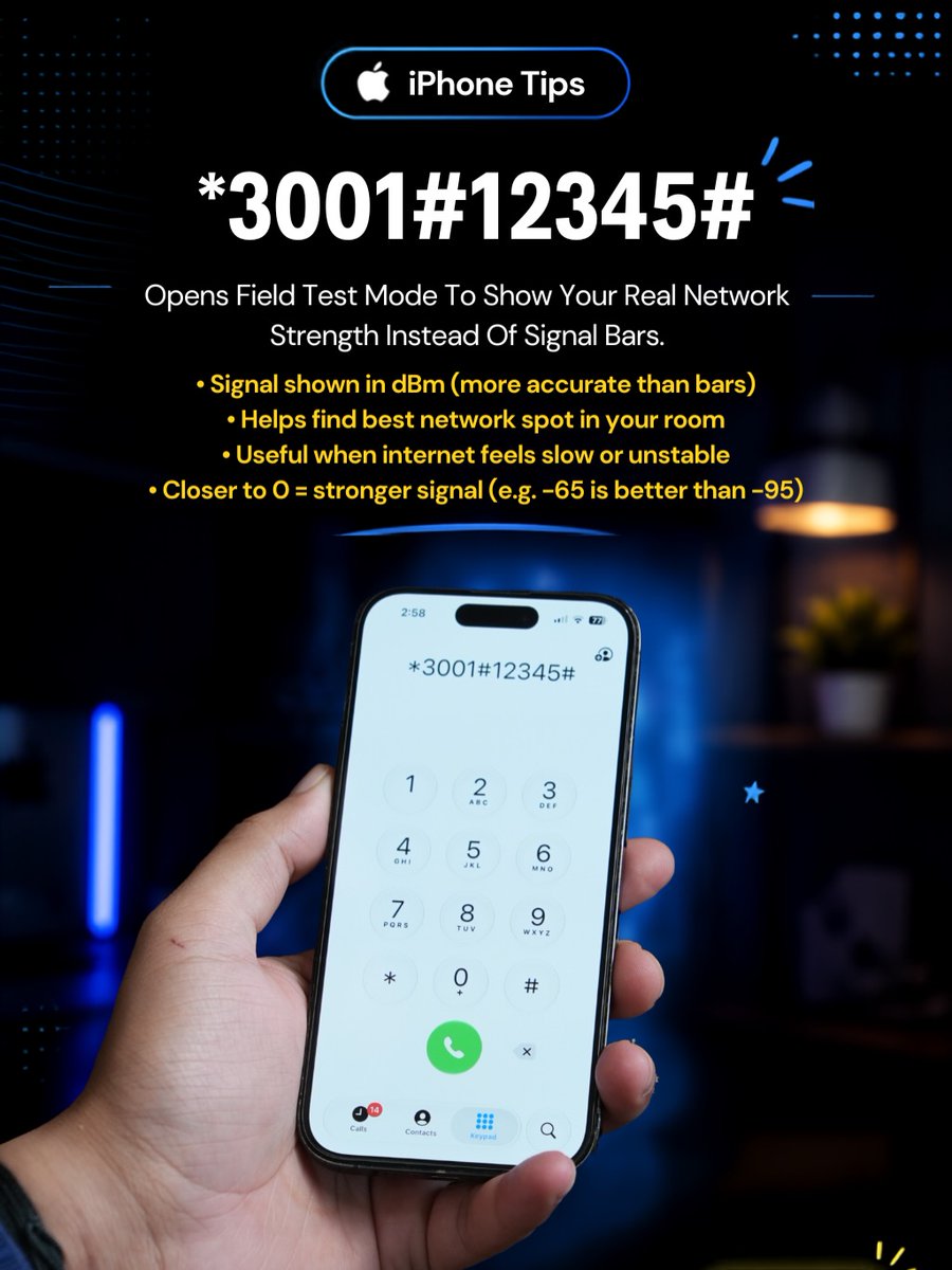 johnthomasqwjsv's tweet photo. iPhone secret codes that actually work! Save and share this post with every iPhone user. Follow for more tips and tricks. https://t.co/OvhAj959uo