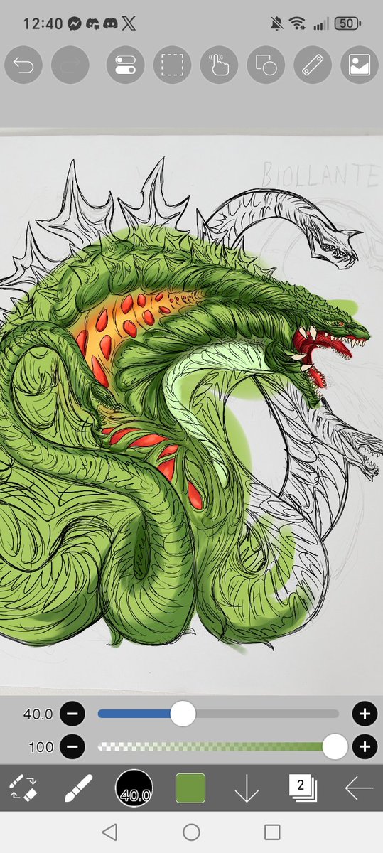 SarielHector's tweet photo. Un avance del biollante que estoy haciendo #digitalart #kaiju https://t.co/rd0jC2uGnE
