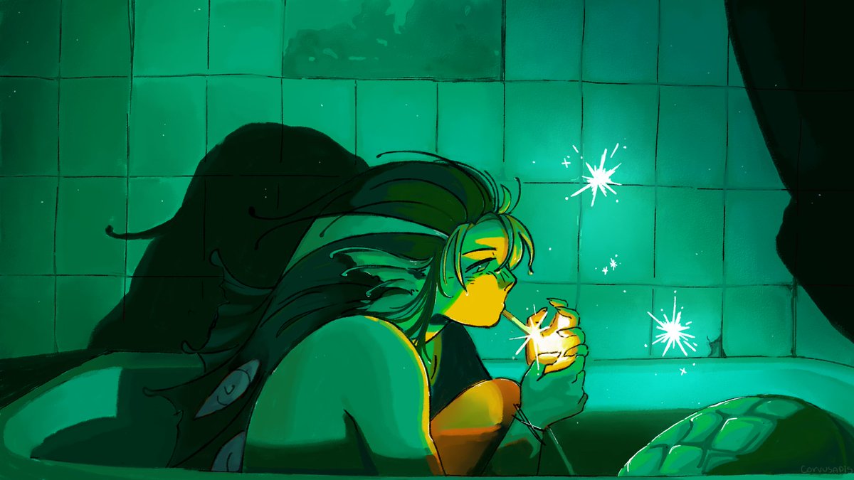 corvusapis's tweet photo. Messy study I did as an attempt to fight artblock half mermaid smilk was my victim #crk #shadowmilkcookie https://t.co/g3Ex590DlE