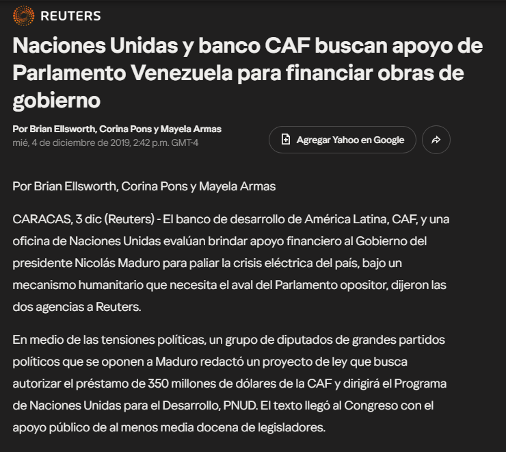 alexvallenilla's tweet photo. En 2019, la CAF ofreció un crédito a Venezuela, para que el PNUD llevara a cabo reparaciones de plantas termoeléctricas en Occidente, como ayuda humanitaria y la AN2015 lo negó, porque alegaban que eso fortalecería al gobierno. Ahora se rajan las vestiduras por los apagones. https://t.co/4BqvWR4cQp