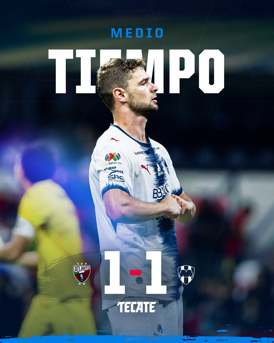 Rayados's tweet photo. 45' ⏱️ | Atlante 1-1 Monterrey | 

Termina la primera mitad.🏟️

@CervezaTecate https://t.co/UF8bmnn06W