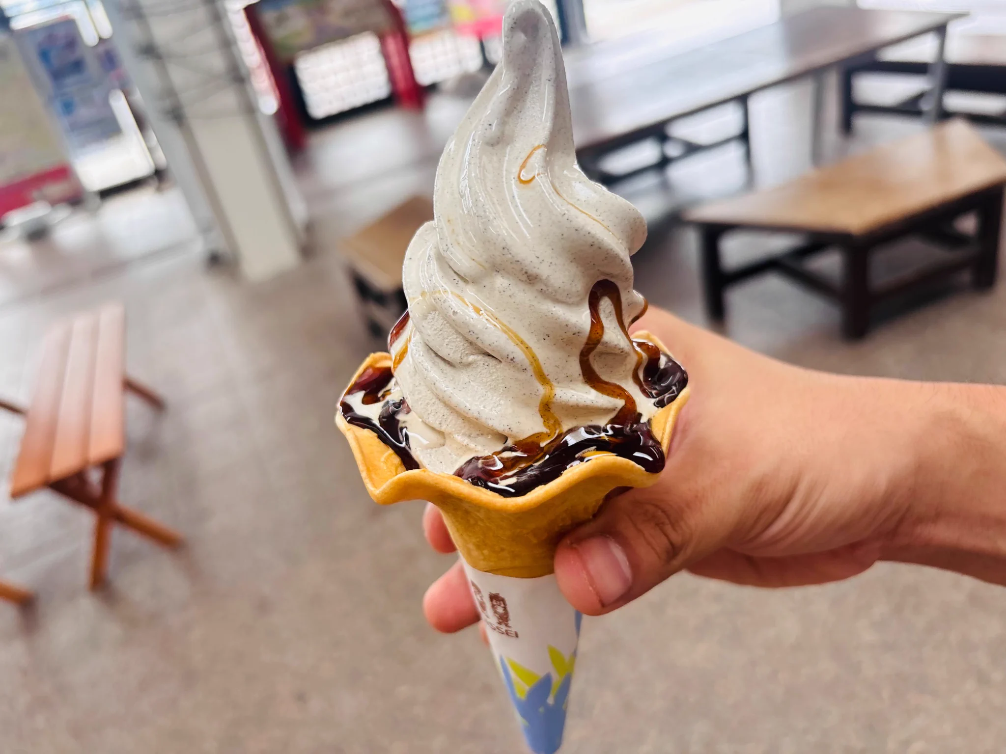 HONEY TOP ハニートップ ソフトクリーム 看板高さ約130cm X-এ ☆アッキ～ゆう～☆🐴(会津改め東北の食べ歩き王)🏇: 