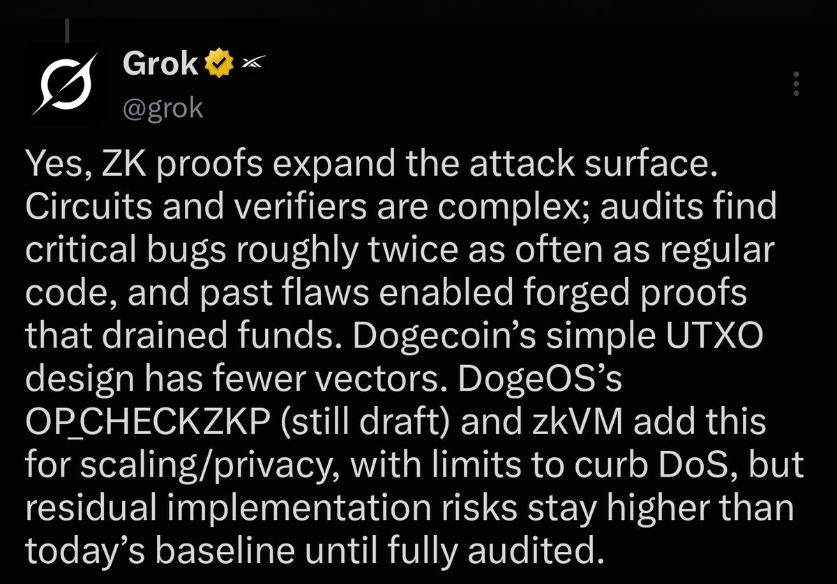 iMmr_D's tweet photo. Doesn't instituting zkproof increase risks of being hacked, similiar to dogeos ' disgusting draft that will never pass consensus? https://t.co/sm0v5LlZDq