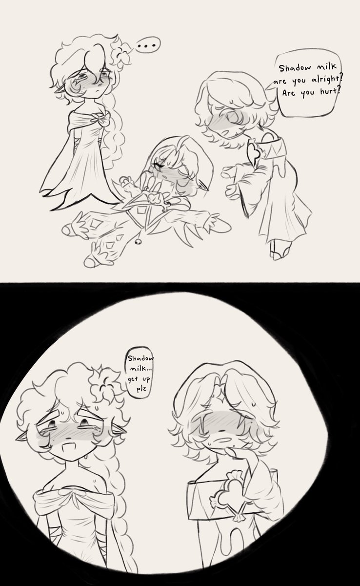 shucxibr's tweet photo. I love the head canon that shadow milk is light weight lol #crk #cookierunkingdom #pureshadowlily #smc #pvc #wlc https://t.co/EYPUCWJnJ7