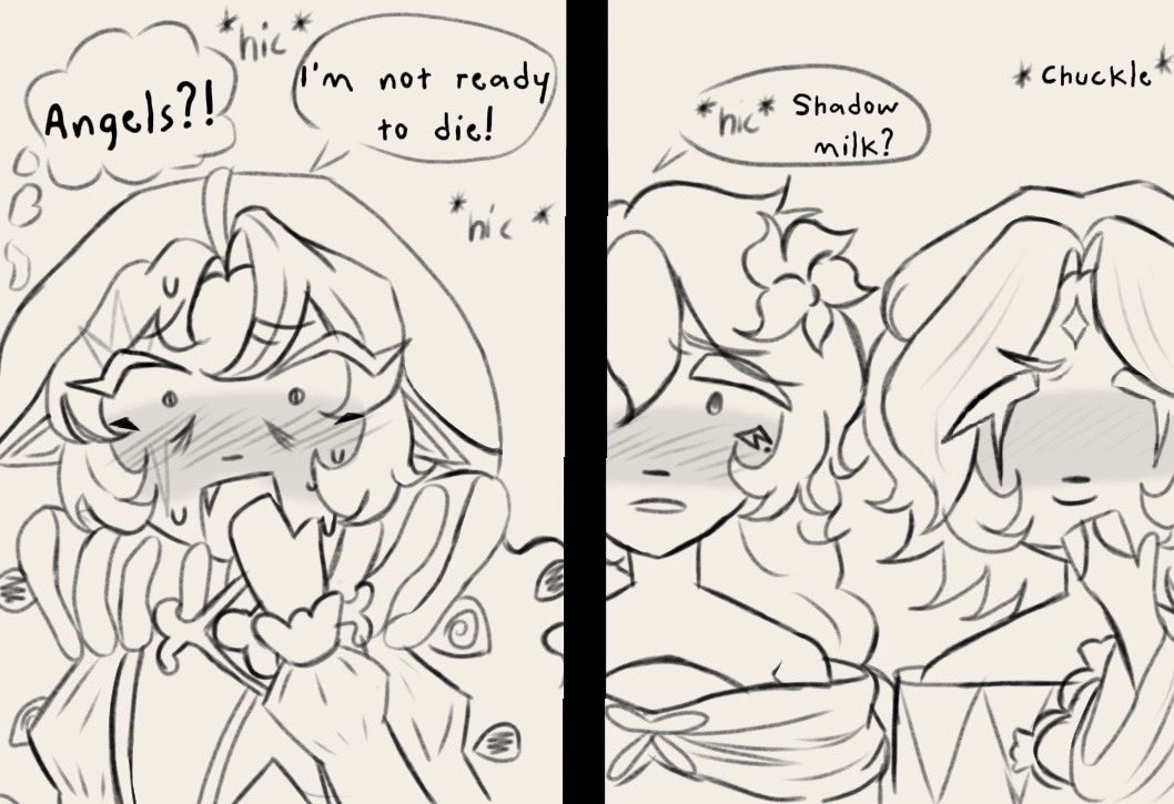 shucxibr's tweet photo. I love the head canon that shadow milk is light weight lol #crk #cookierunkingdom #pureshadowlily #smc #pvc #wlc https://t.co/EYPUCWJnJ7