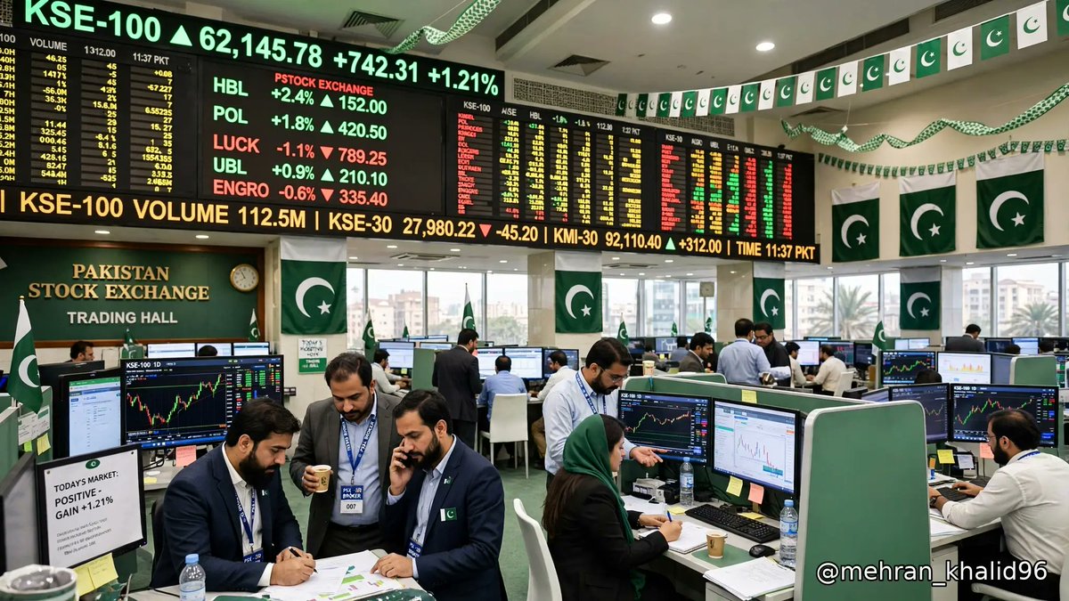 mehran_khalid96's tweet photo. PSX whipsaw 🇵🇰 KSE-100: +830 Wednesday to 172,232, then −1,733 Thursday to 170,498 on $105 Brent, then +438 Friday morning on Iran-truce hopes. Meanwhile Saudi–Türkiye–Pakistan held an urgent defence-pact meeting over Houthi attacks. Volatility everywhere. #Pakistan #PSX https://t.co/PWzuH5xfj0