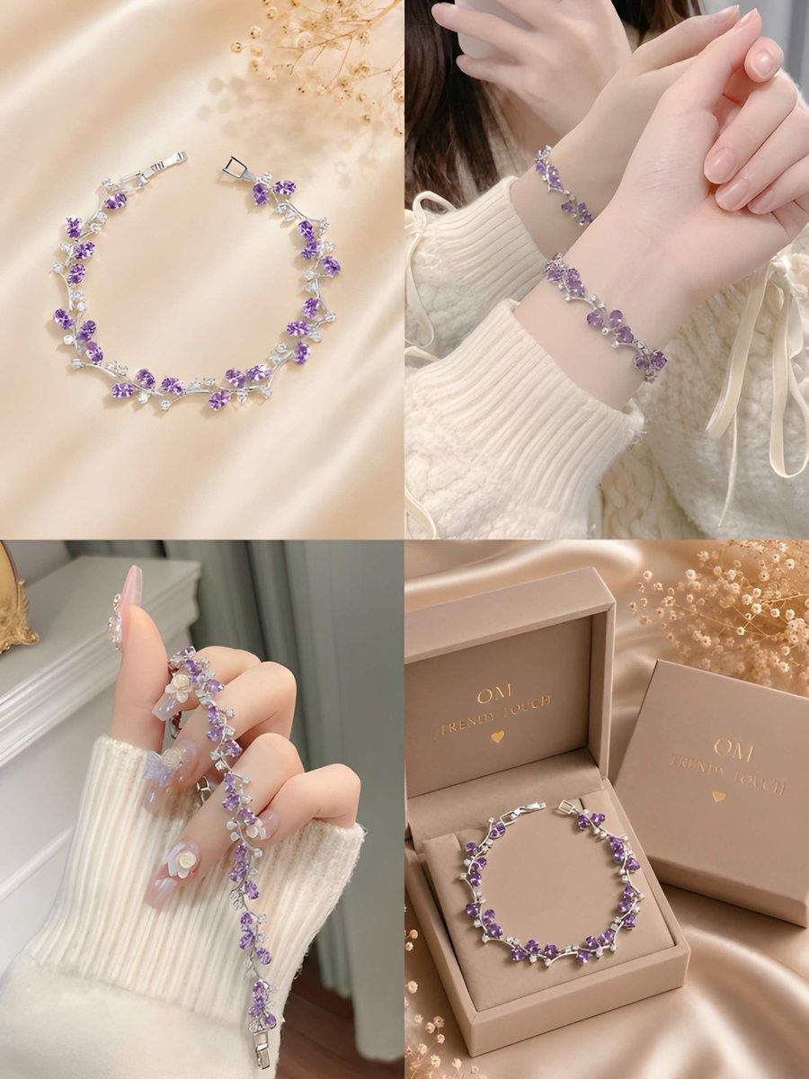 luanclicko's tweet photo. Trending Tulip Bracelet in Pink &amp; Purple. https://t.co/X6ylS08OQl