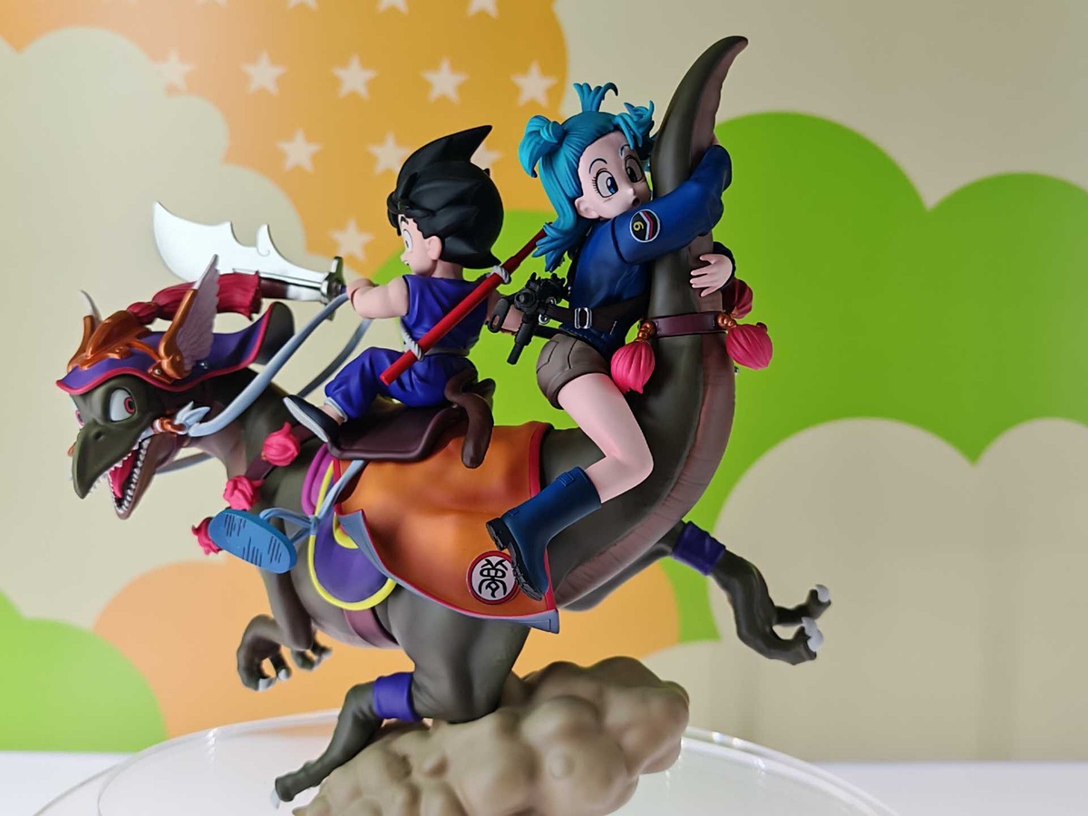 hobbywatch_jp's tweet photo. 「ドラゴンボール」より孫悟空＆ブルマ＆恐竜のデコマスを初公開！【#メガホビEXPO】　悟空＆チチの限定復刻仕様版なども展示 https://t.co/65LMpNgreY #メガホビEXPO2026 #メガハウス https://t.co/B3NeQcs1wP