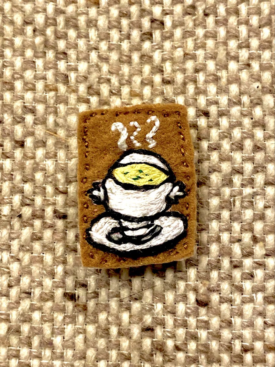 mughiko's tweet photo. 手刺繍ブローチ
ずるっと・・コーンポタージュ
Slurp! Corn Potage
先ほどオンラインストアに
仲間入りしました💻💨💨
☞ https://t.co/v1U1aB9j28
「ホッ」とHOTな濃厚テイスト
是非ご賞味ください♨️
#cornpotage #embroidery #brooch #刺繍 #慕情エンブロイデリー https://t.co/12aULUTvBu