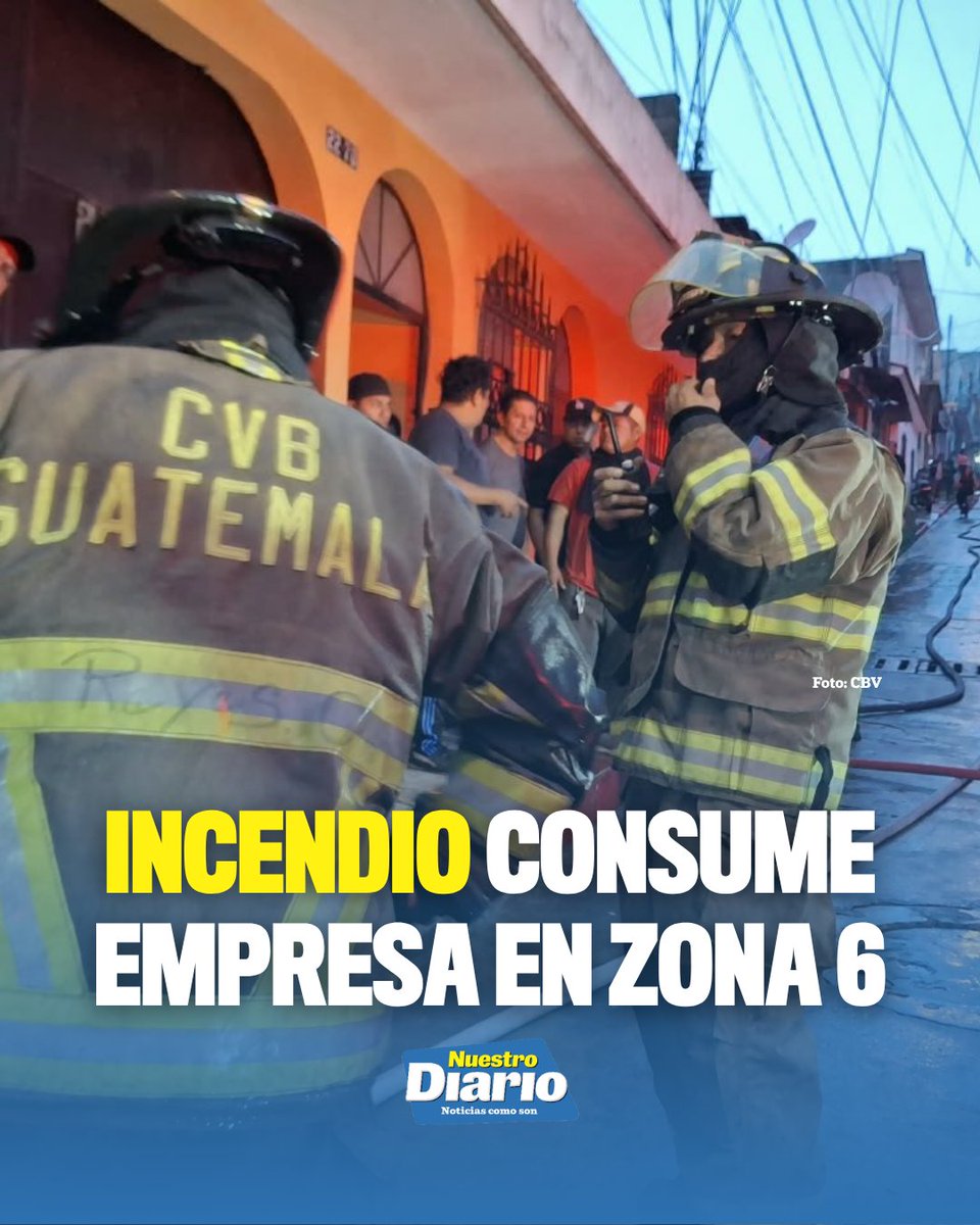 🔥 INCENDIO CONSUME EMPRESA EN ZONA 6 🔥 Socorristas trabajaron para controlar un incendio registrado en una empresa ubicada en la 21 avenida y 17 calle fina…