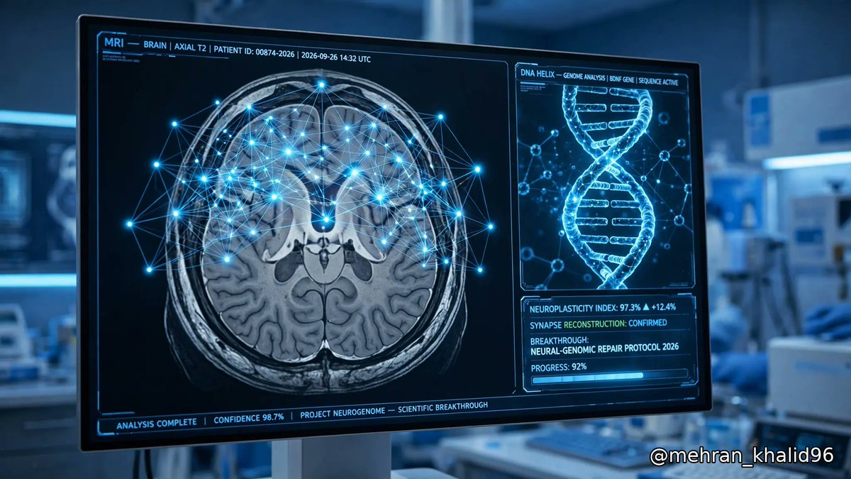 mehran_khalid96's tweet photo. Saturday good news 🧠 The NHS is launching a world-first rapid brain-tumour DNA test — it can type a tumour from a biopsy in UNDER 2 HOURS, during surgery, versus weeks by microscope. ~13,000 UK brain-tumour diagnoses a year. Medicine moves fast. #Science #Health #GoodNews https://t.co/jkCMIcKwOk