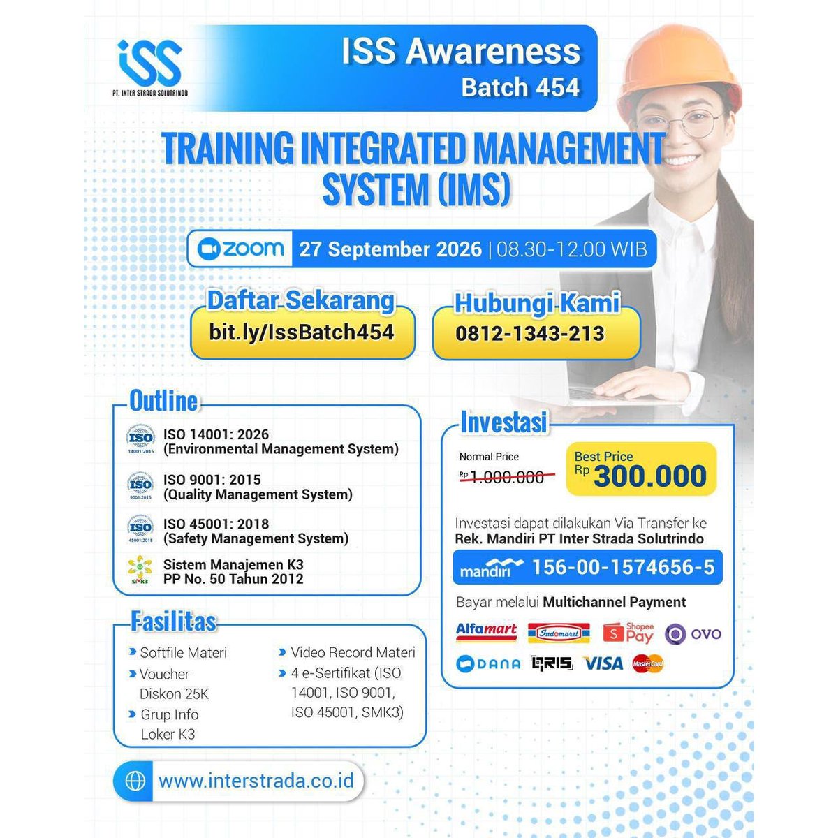 infokupedia's tweet photo. More Info:
08121343213

PT Inter Strada Solutrindo
Best Training and Consulting

Website : https://t.co/YcOKR95wWk
Instagram : @interstrada.id
Linkedln : PT Inter Strada Solutrindo https://t.co/oqSFYj7AZP