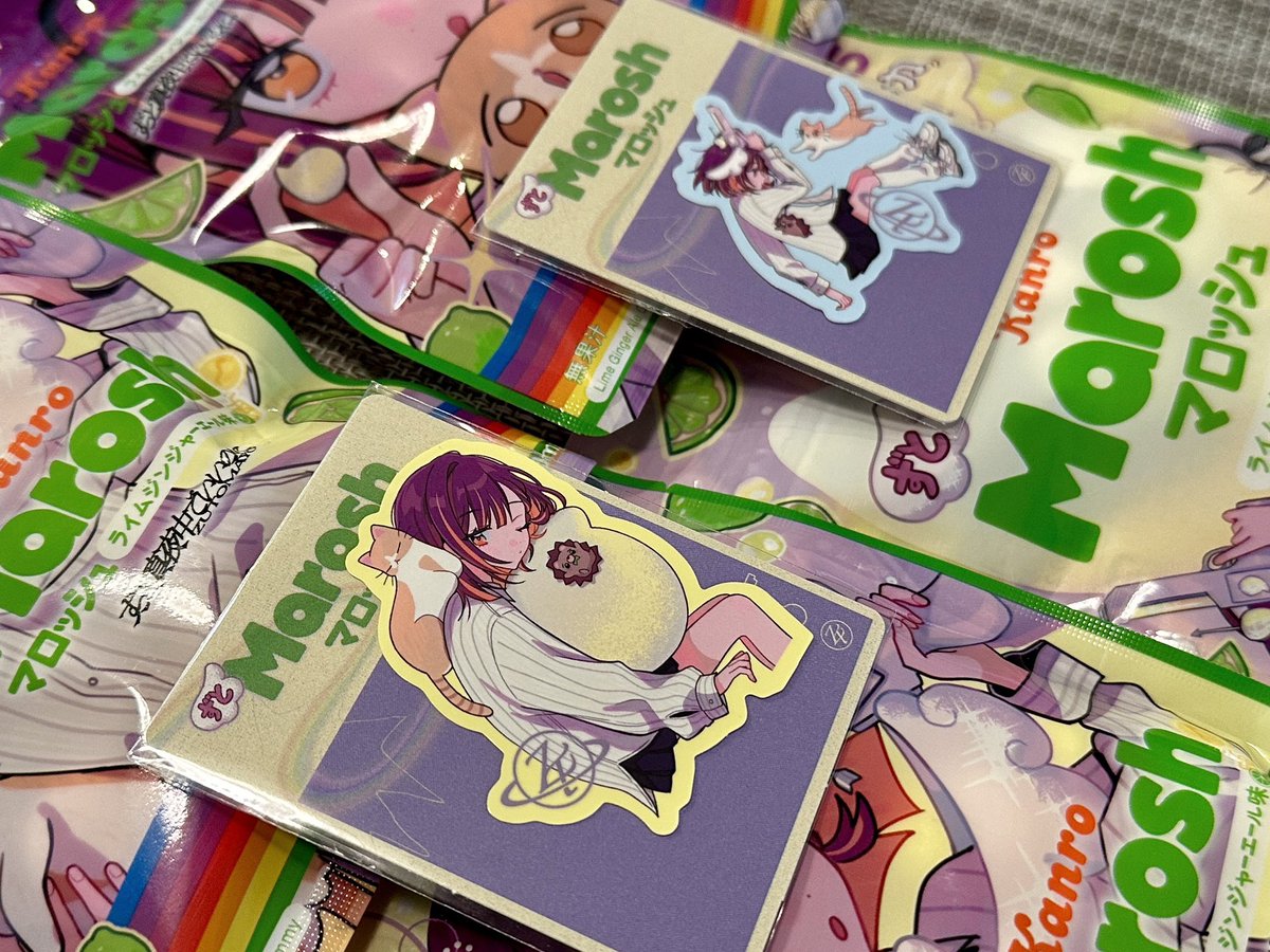 TA_to_ACAne's tweet photo. 昨日の６マロ３ステに、４マロ２ステ追加でコンプです！

発売直後…ステッカー始まってからだとマロッシュ無くなるなぁ…５マロ

ステッカー開始後…もうマロッシュコンプしてるけど、やっぱりステッカーも欲しいよね…10マロ

これで良いのです！

#ずとマロッシュ
#ずっと真夜中でいいのに
#ACAね https://t.co/7LD6iOML3A