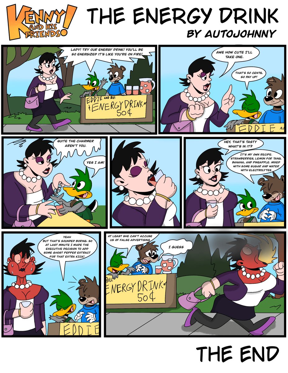AutoJohnny's tweet photo. Kenny and his friends: The Energy Drink

#furry #OC #webcomic #digitalart #cartoon #ArtistOnTwitter #artistsontwitter https://t.co/J3jN3eBtKT