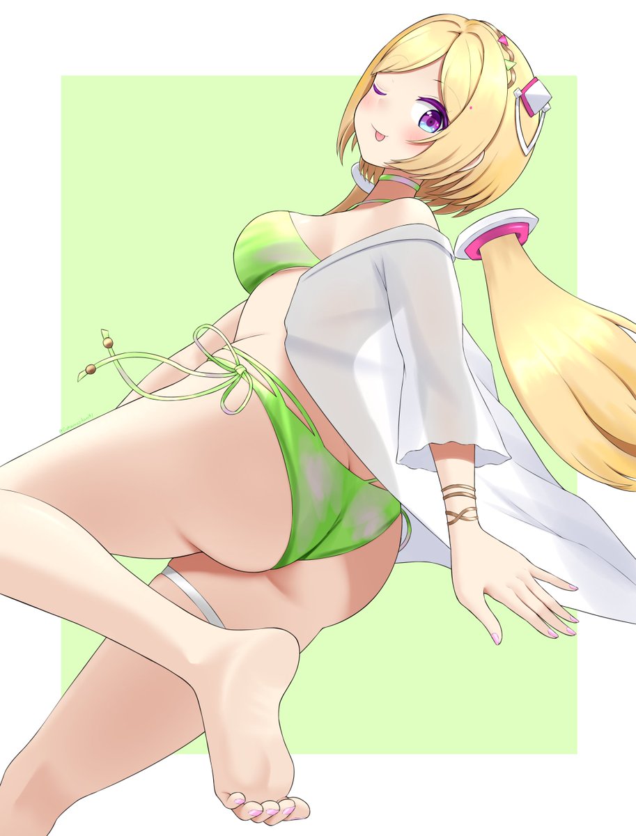 Gohannozikan193's tweet photo. ホロドリ水着のアキちゃん描いた‼️ https://t.co/oWEU5M3PIg
