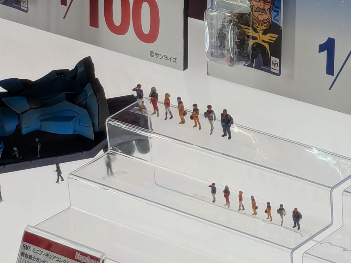 digitamin's tweet photo. #メガホビEXPO2026
会場展示

#メガハウス
#箱庭技研

1/144と1/100スケールでガンダムSEEDの人物フィギュア登場！

同スケールのモビルスーツや艦船艦橋などと並べて世界観拡充！ https://t.co/cBZsQVEykn