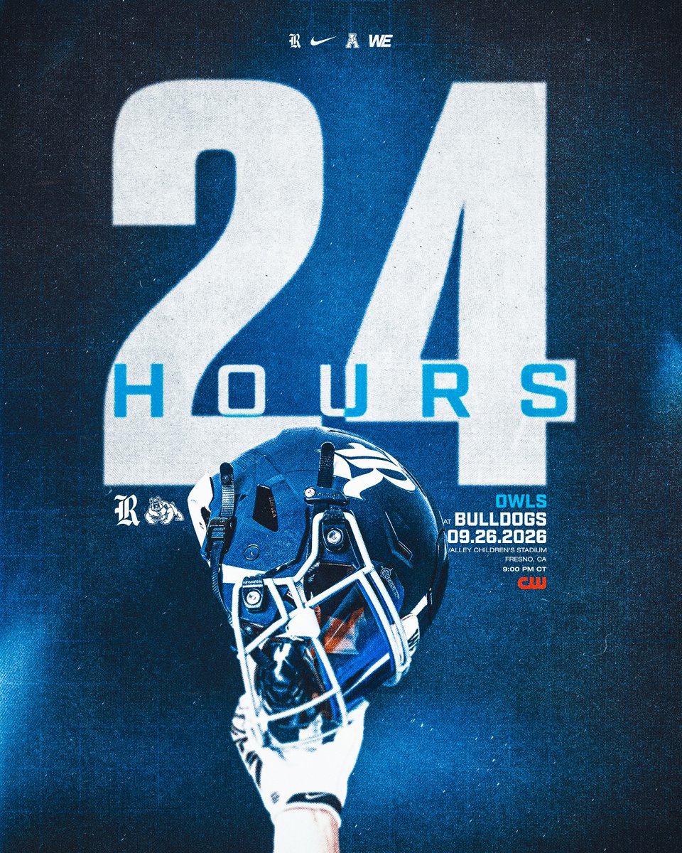 RiceFootball's tweet photo. T-Minus 24 ⏳

#WE | #ReptheR https://t.co/yZVWPDBxXr
